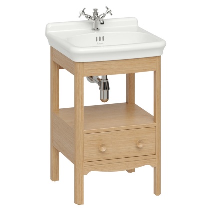 Burlington Guild 560mm Light Oak Furniture Wash Stand & Basin